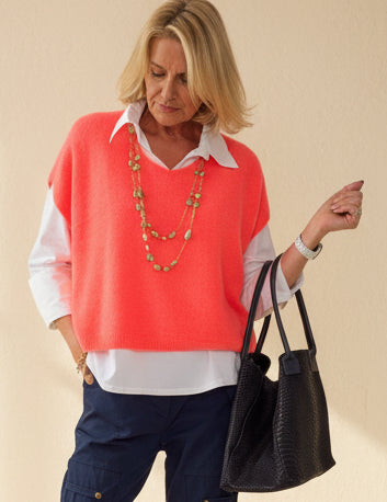 Sleeveless Boxy Knit